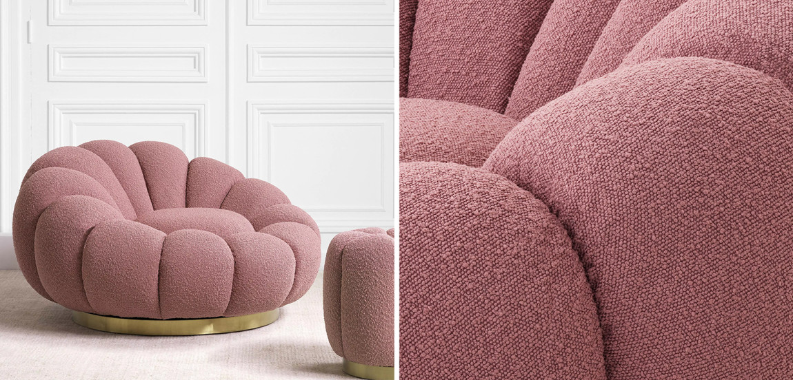 Кресло Eichholtz Swivel Chair Mello Rose
