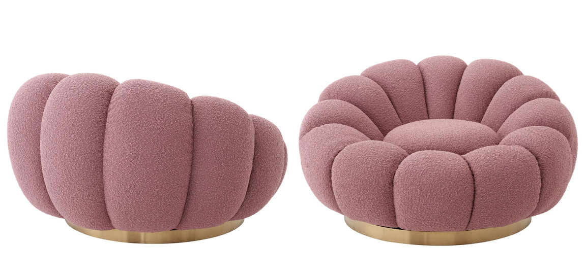 Кресло Eichholtz Swivel Chair Mello Rose