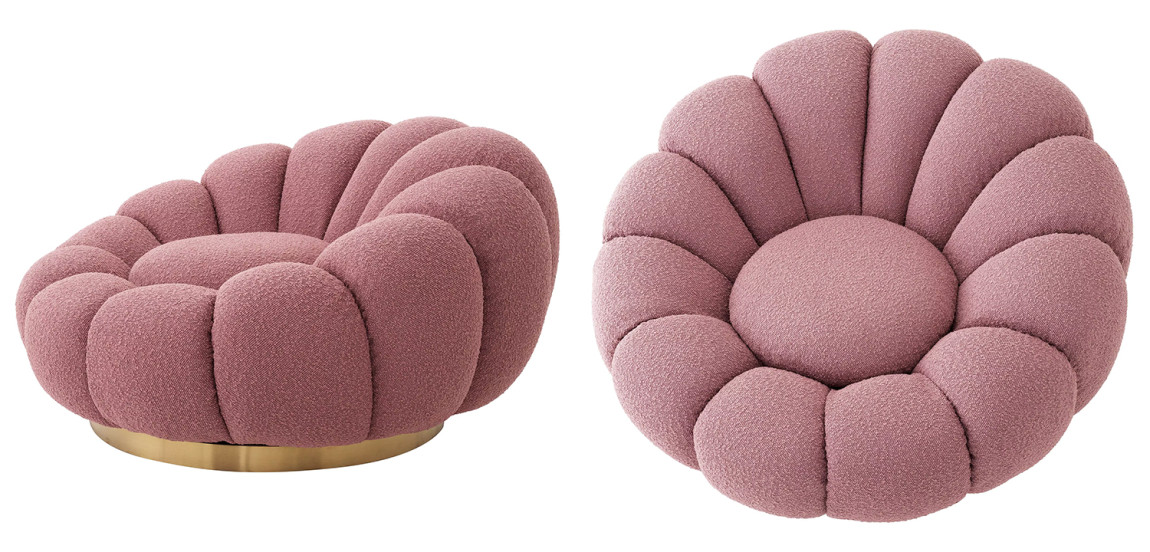 Кресло Eichholtz Swivel Chair Mello Rose