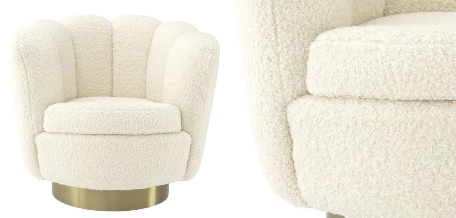 Кресло Eichholtz Swivel Chair Mirage cream