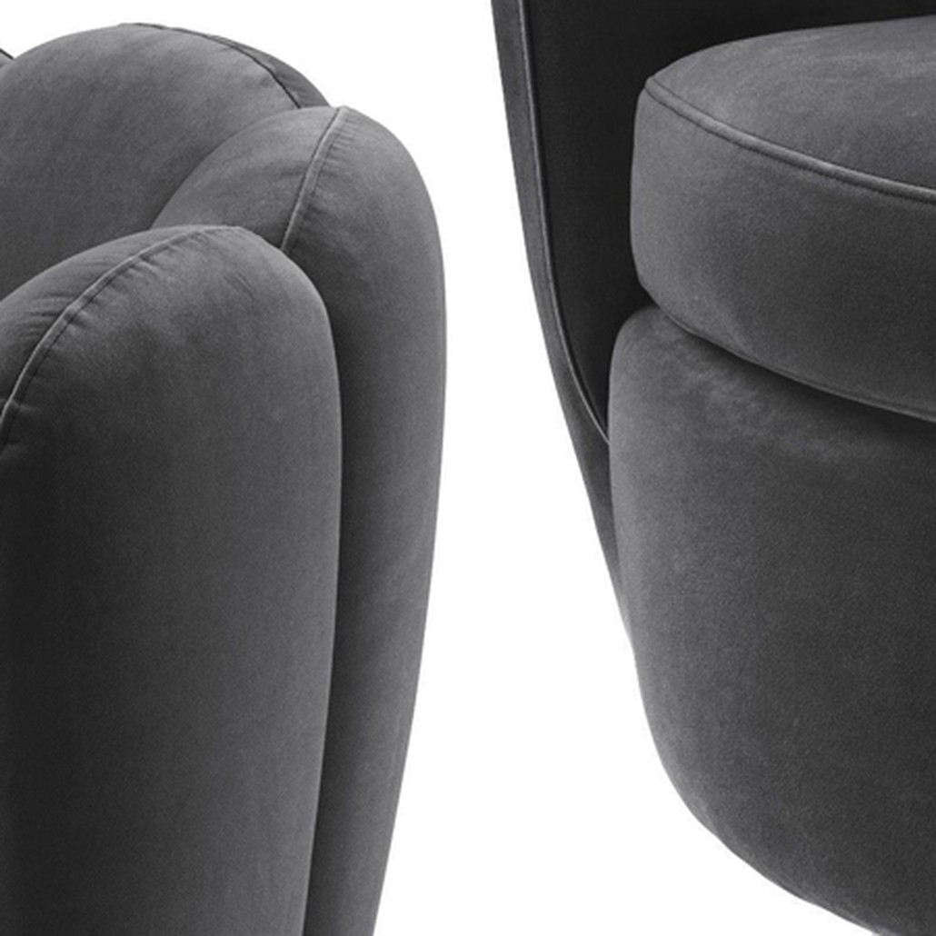 Кресло Eichholtz Swivel Chair Mirage dark grey