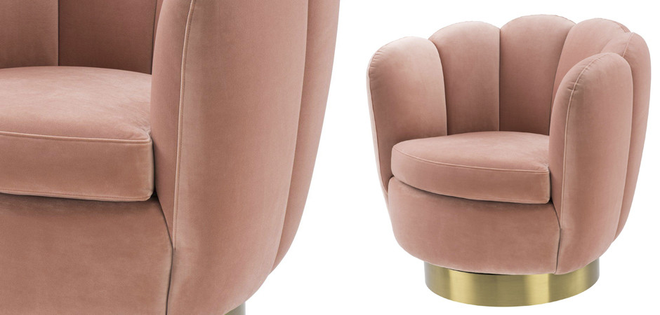 Кресло Eichholtz Swivel Chair Mirage nude