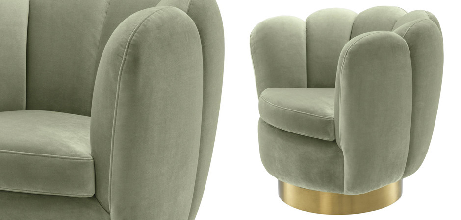 Кресло Eichholtz Swivel Chair Mirage pistache green