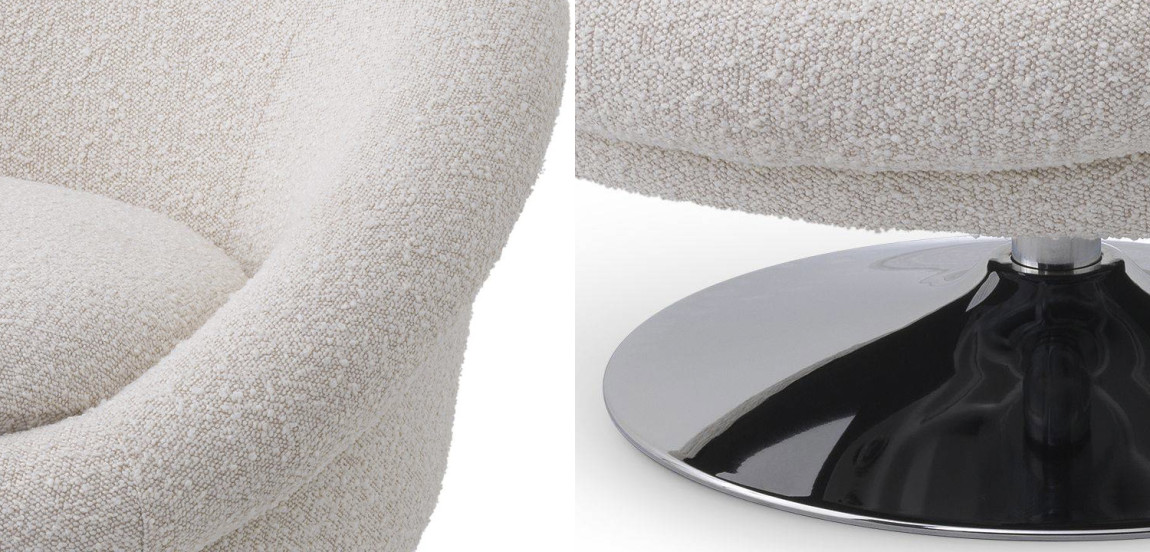 Кресло Eichholtz Swivel Chair Nemo cream