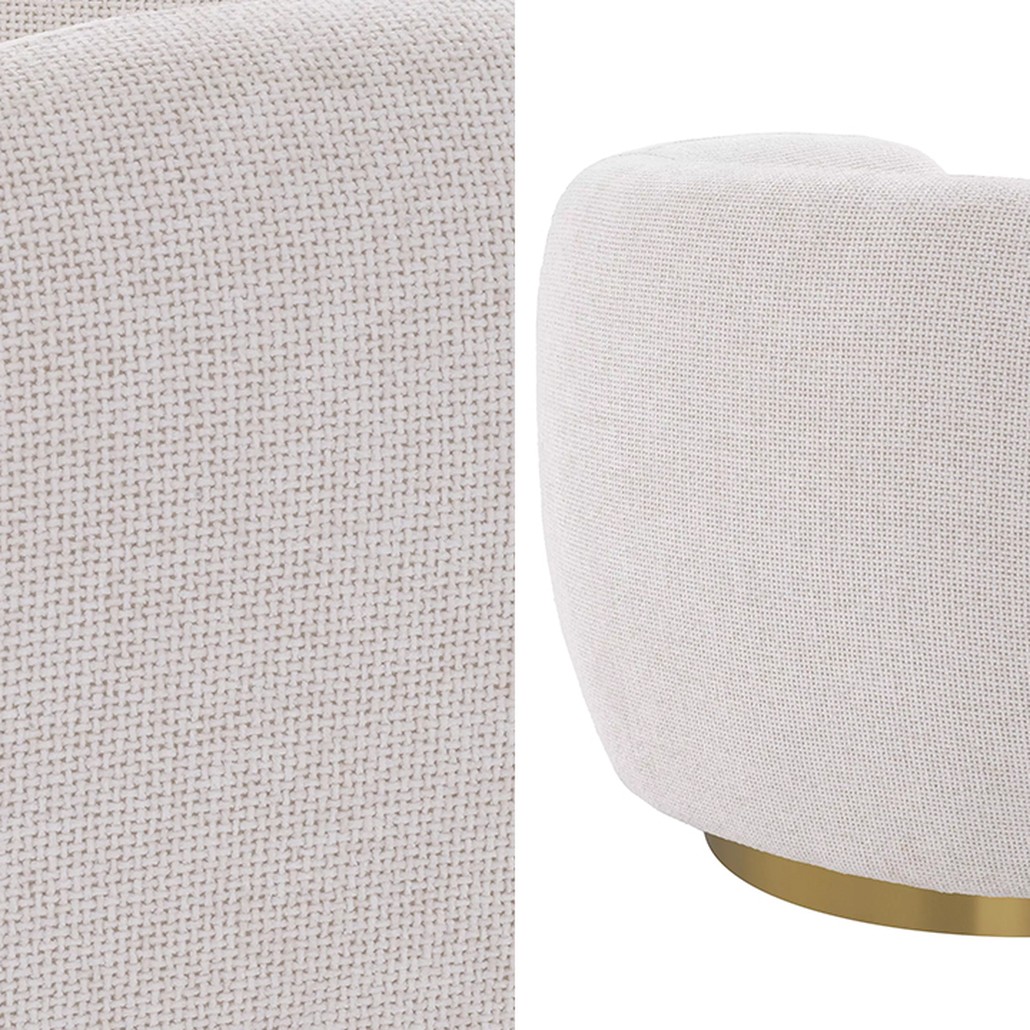 Кресло Eichholtz Swivel Chair Roxy Молочный Латунь