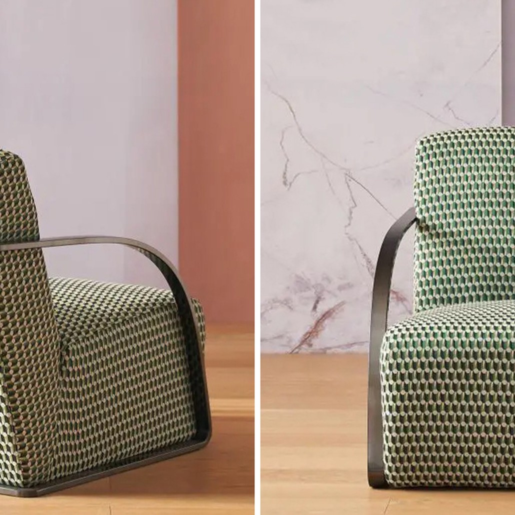 Кресло Esme Green Pattern Armchair