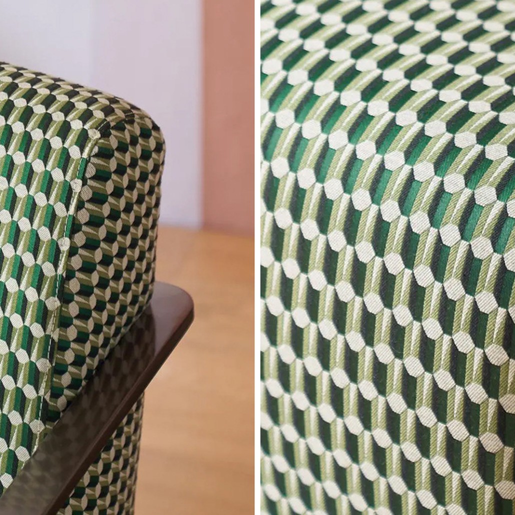 Кресло Esme Green Pattern Armchair