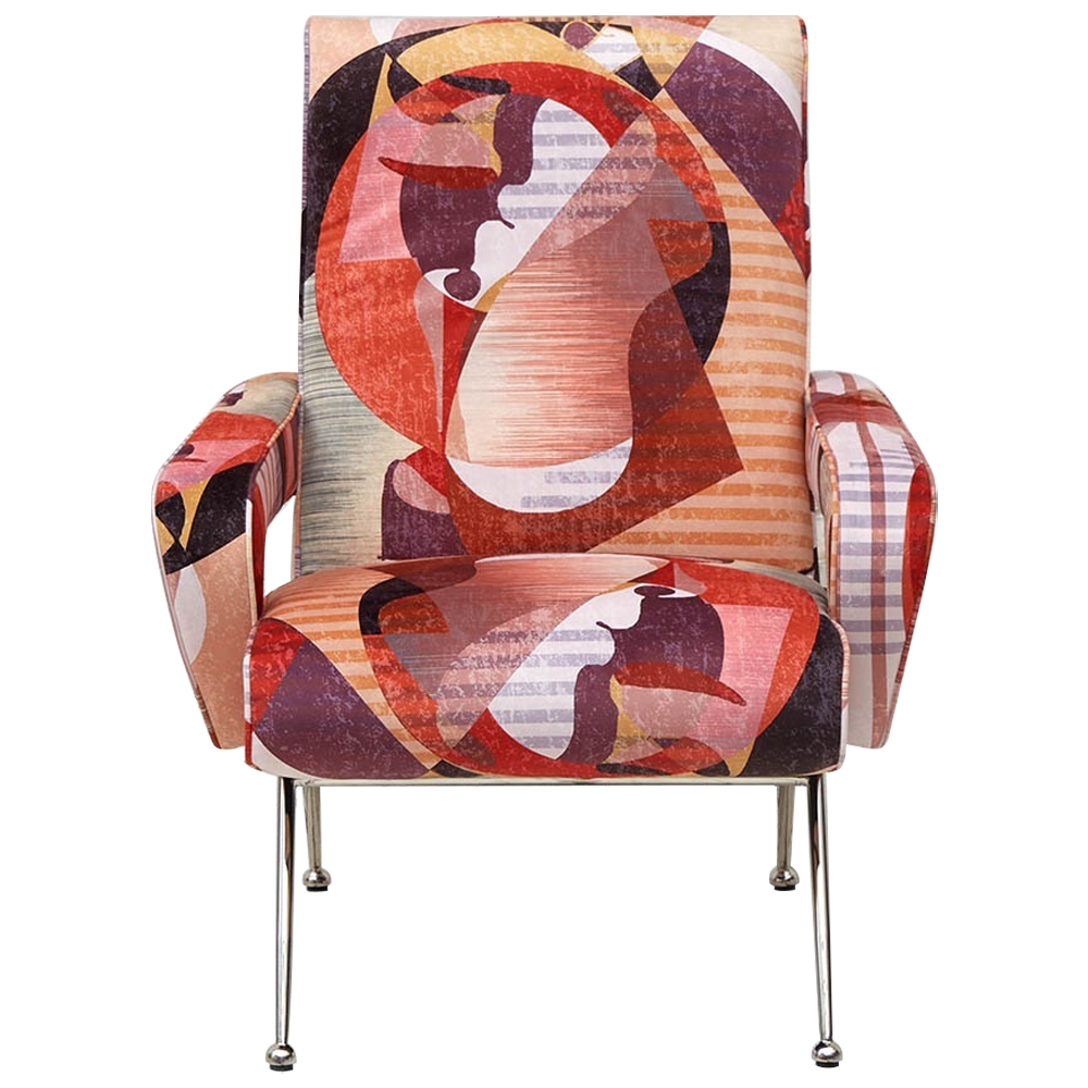 Кресло Face Geometric Print Armchair
