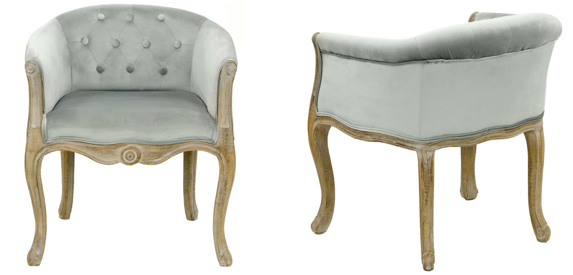 Кресло French Provence Armchair Roderic light blue