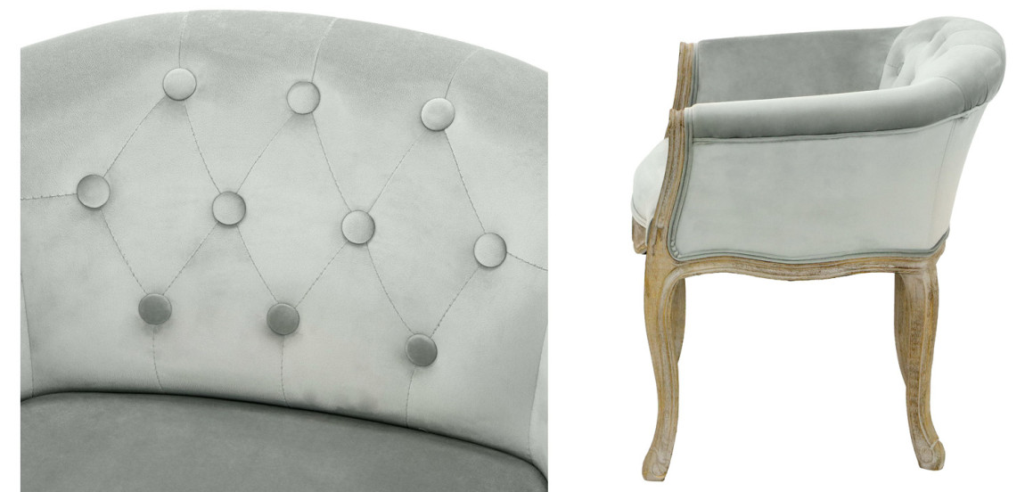 Кресло French Provence Armchair Roderic light blue