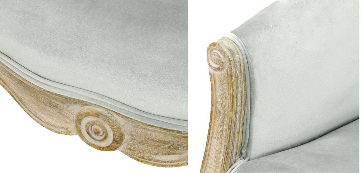 Кресло French Provence Armchair Roderic light blue