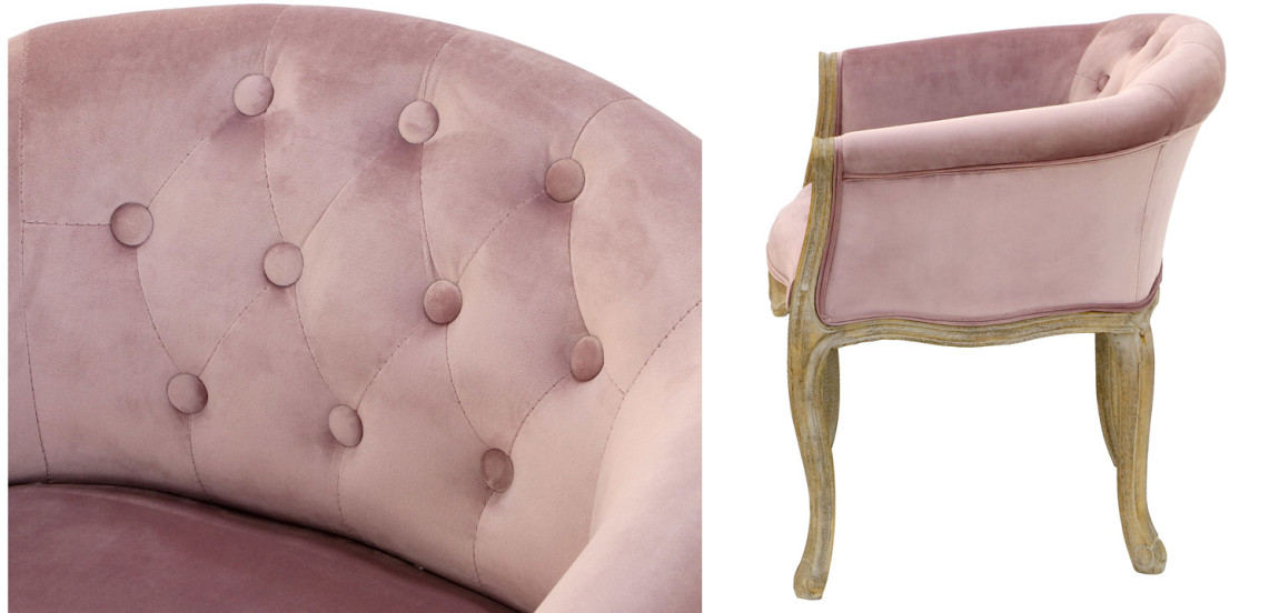 Кресло French Provence Armchair Roderic pink