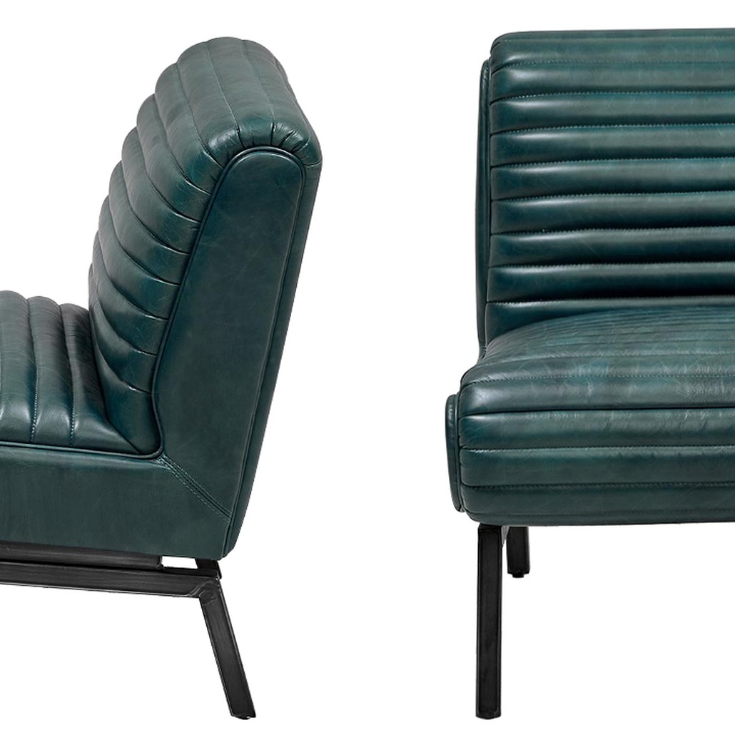 Кресло Gather Emerald Leather Chair