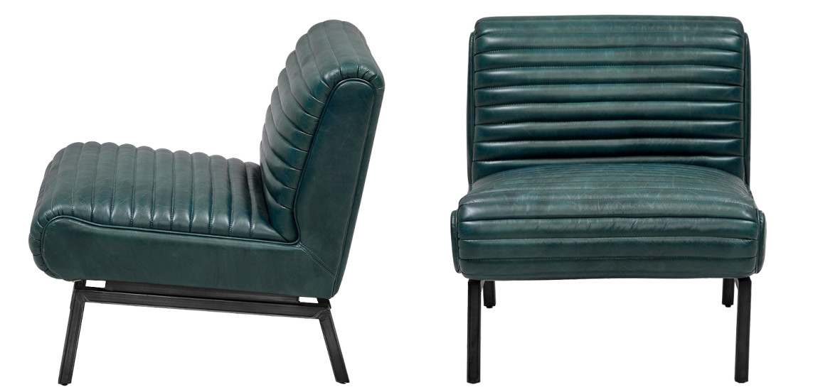 Кресло Gather Emerald Leather Chair