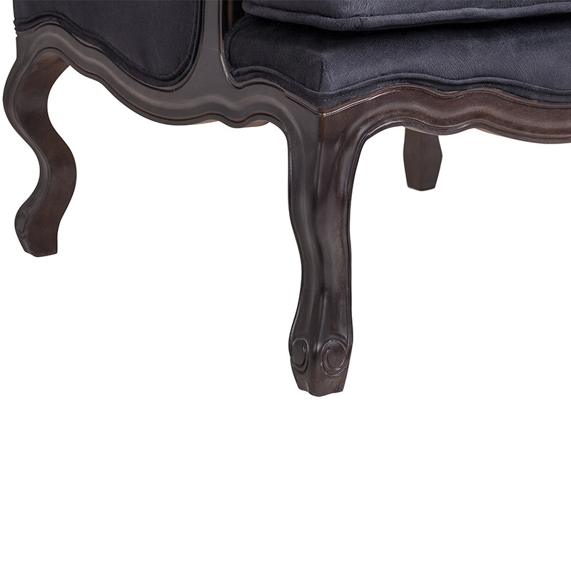 Кресло George Grand Armchair black velour