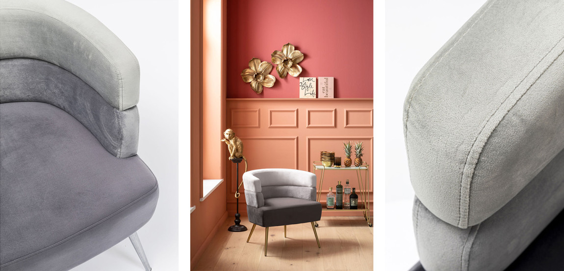 Кресло Gray Velvet Superposition