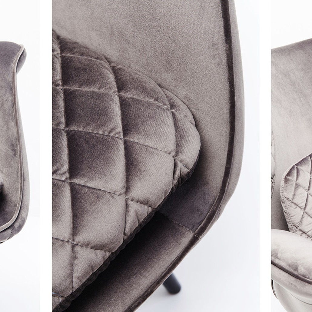 Кресло Gray Velvet Throne