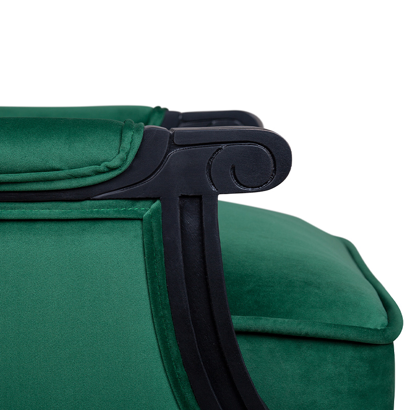 Кресло Harry Armchair black and green velour