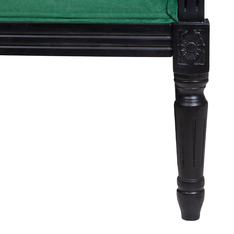 Кресло Harry Armchair black and green velour
