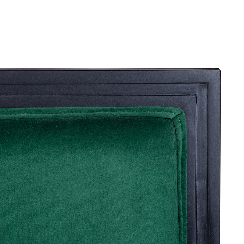 Кресло Harry Armchair black and green velour
