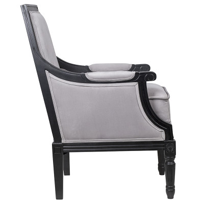 Кресло Harry Armchair black and grey velour