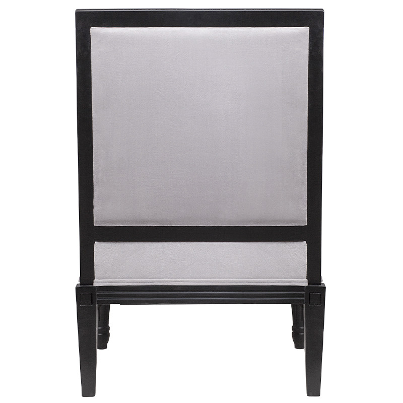 Кресло Harry Armchair black and grey velour