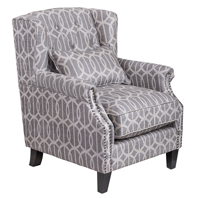 Кресло Henry Armchair grey velour
