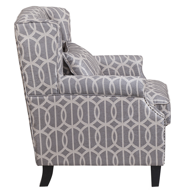 Кресло Henry Armchair grey velour