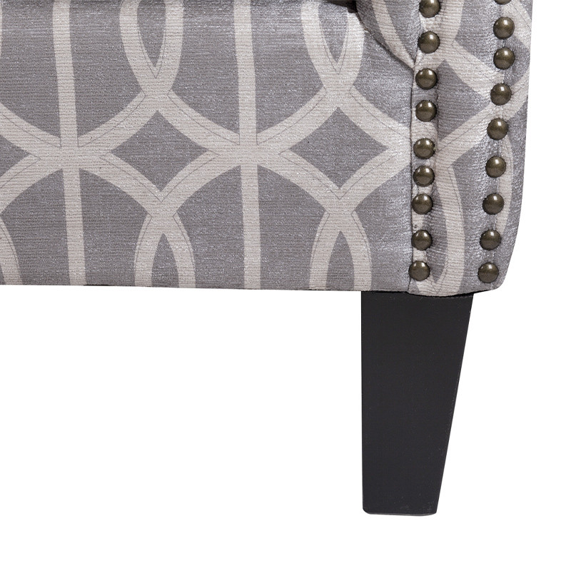 Кресло Henry Armchair grey velour