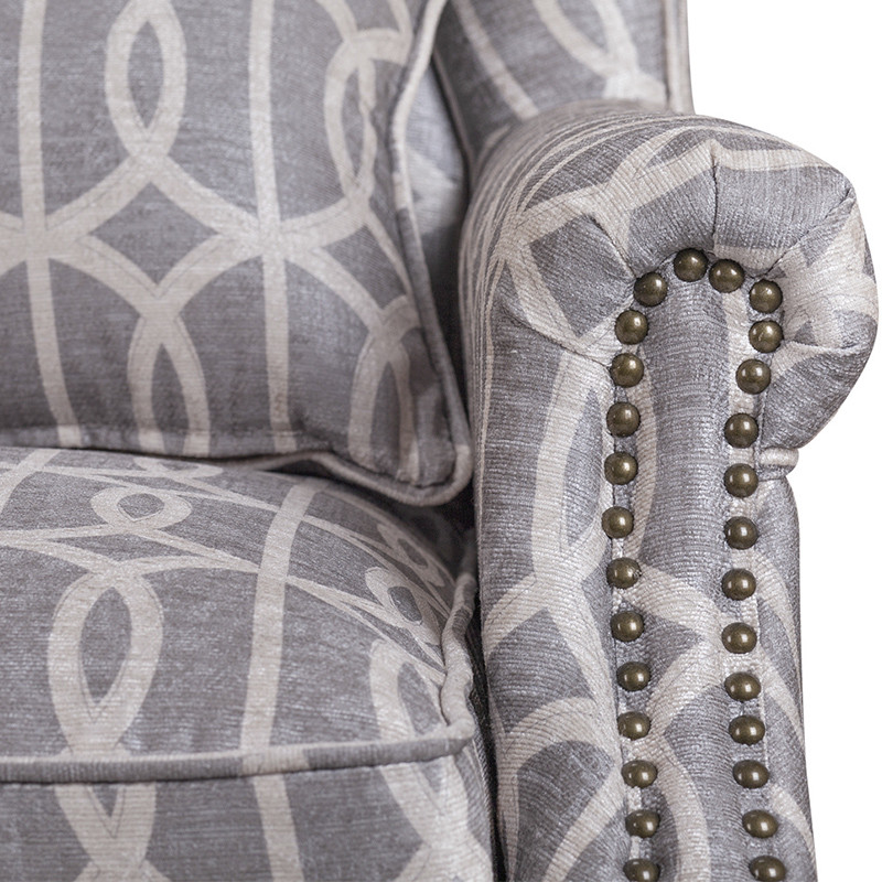 Кресло Henry Armchair grey velour
