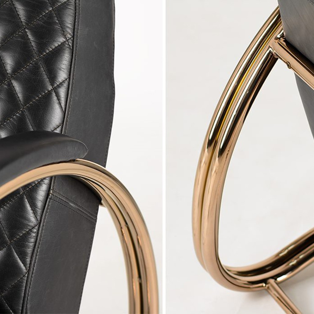 Кресло Hodges Armchair black leather