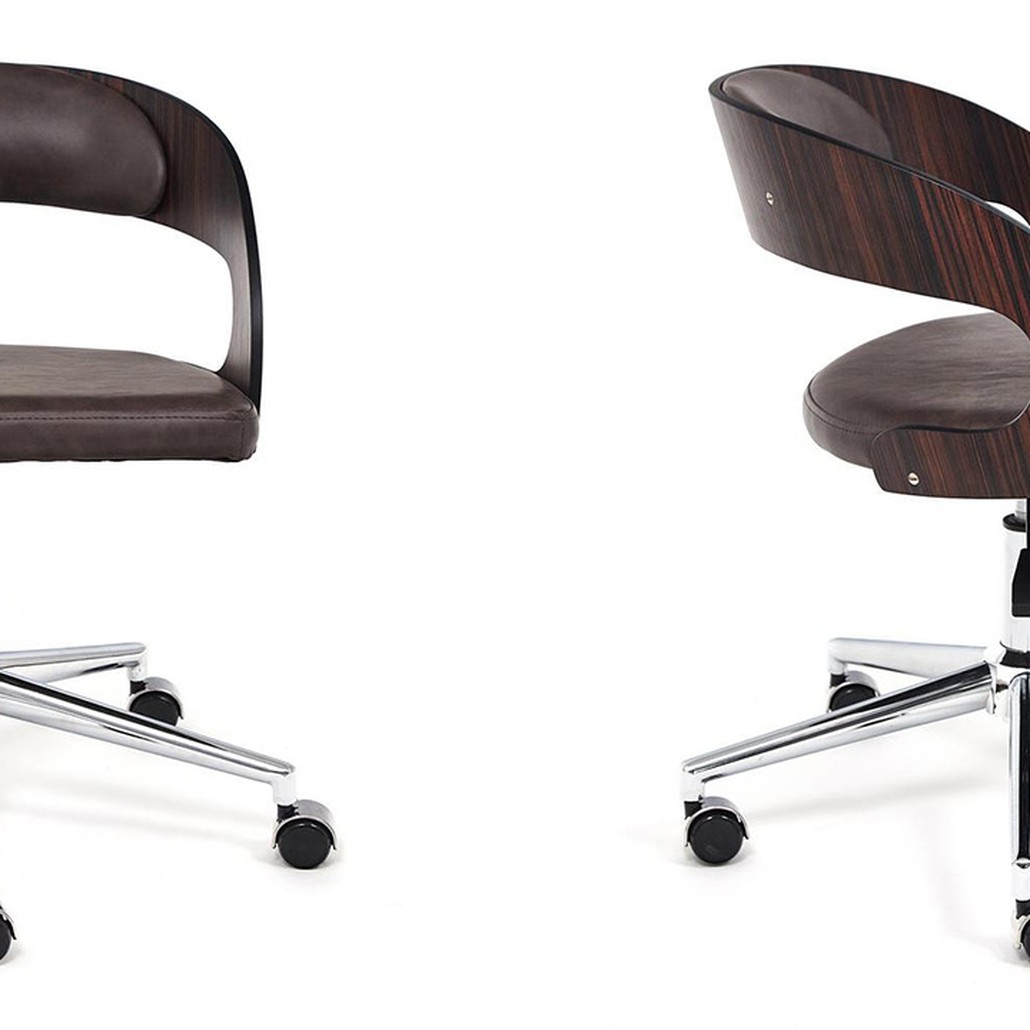 Кресло Humeur de Travail cuir marron foncé