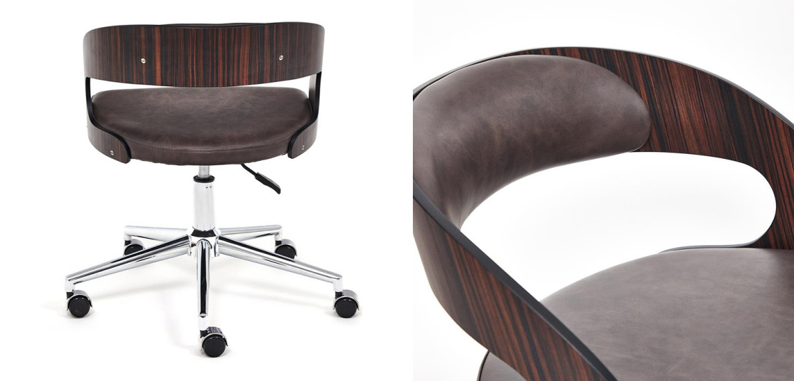 Кресло Humeur de Travail cuir marron foncé