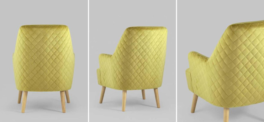 Кресло Imogen желтый велюр