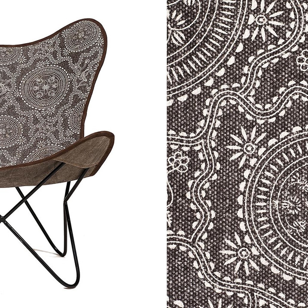 Кресло Indian black and white pattern
