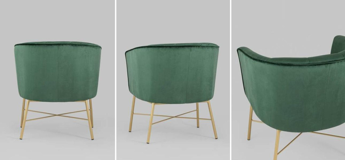 Кресло Mabel велюр цвет изумрудный