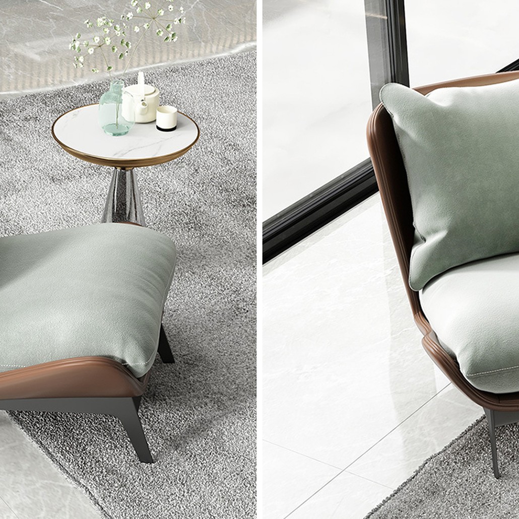 Кресло Maxwell Green Textile Leather Armchair