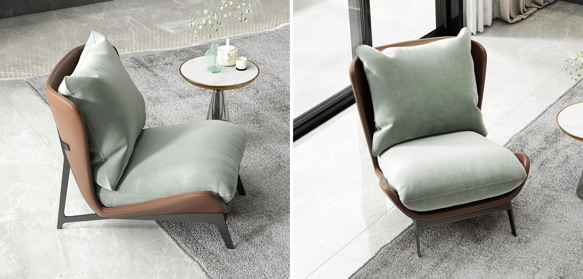 Кресло Maxwell Green Textile Leather Armchair