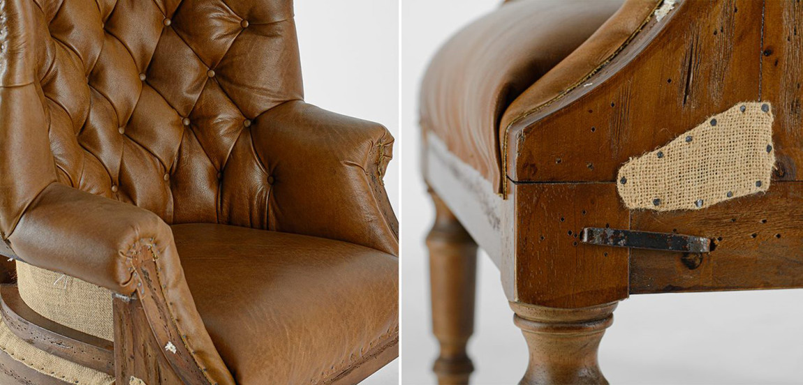 Кресло Meder Armchair натуральная кожа