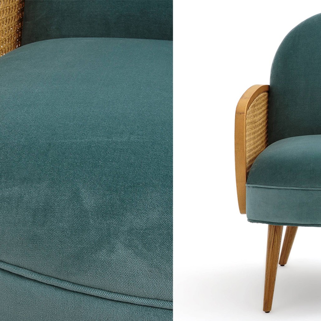 Кресло Morten Wicker Turquoise Armchair