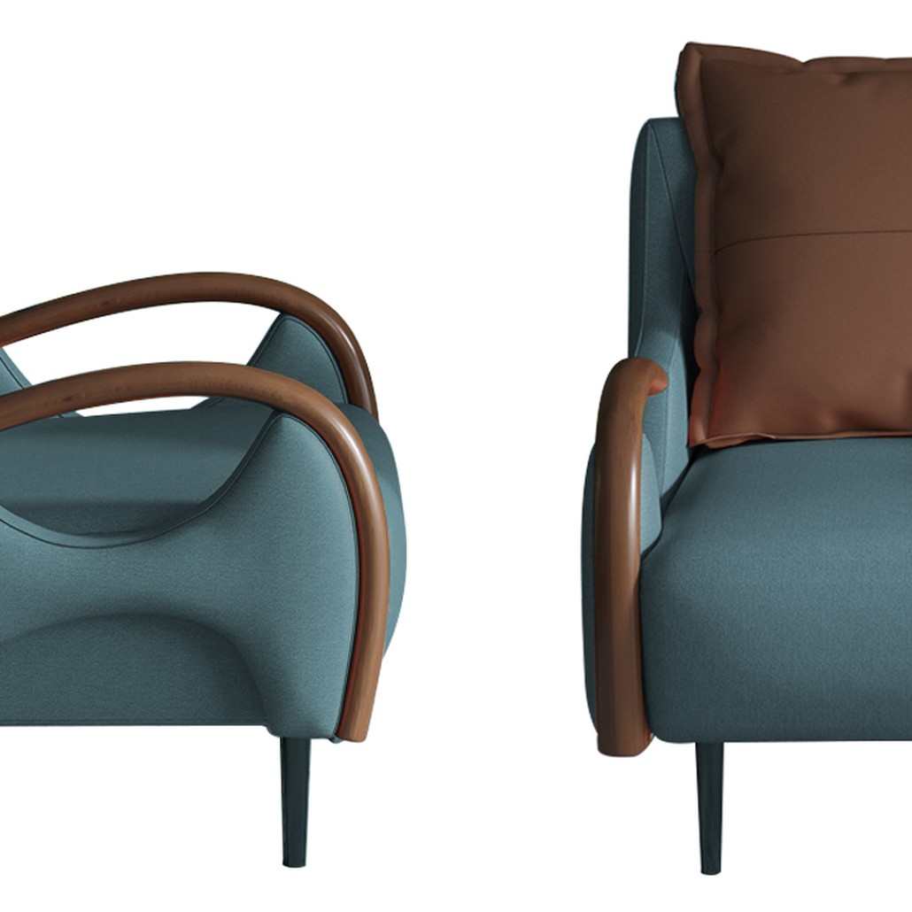 Кресло Oliwier Blue Armchair