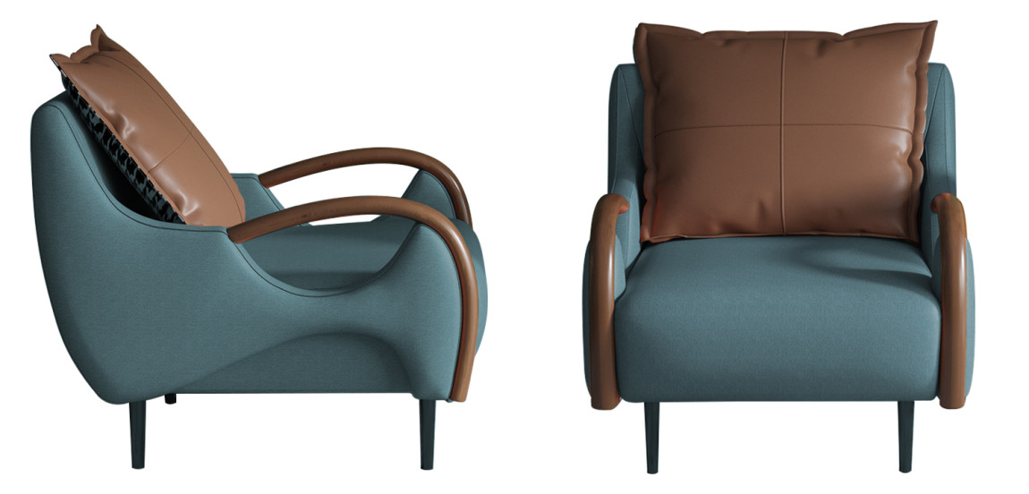 Кресло Oliwier Blue Armchair