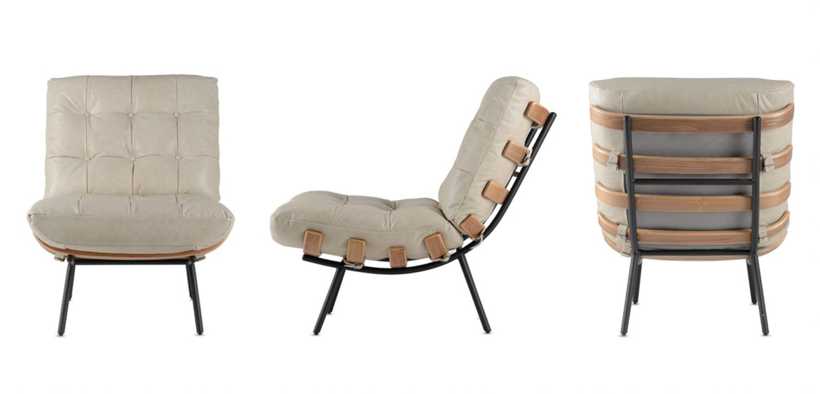 Кресло Philbert Chair beige leather