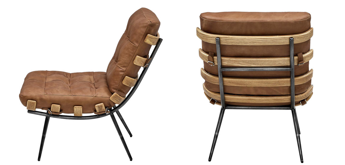 Кресло Philbert Chair brown leather