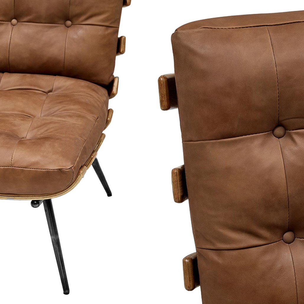 Кресло Philbert Chair brown leather