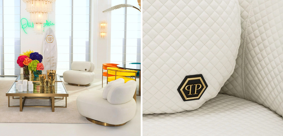 Кресло Philipp Plein Chair Signature White