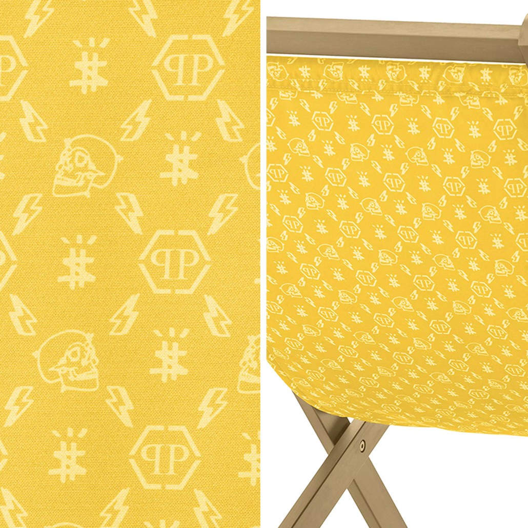 Кресло Philipp Plein Deck Chair Жёлтое