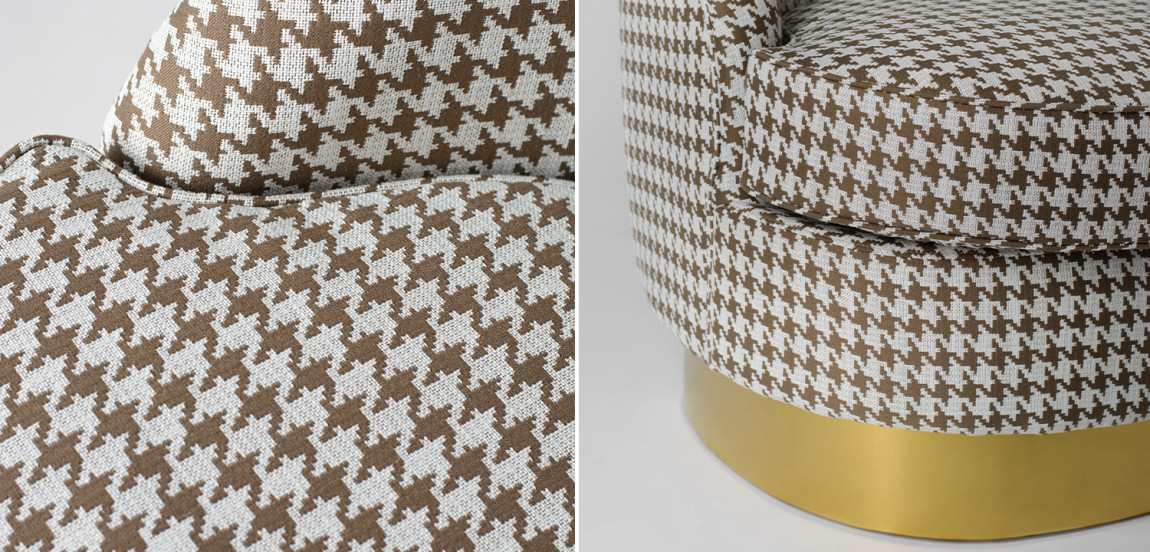 Кресло Pied de poule beige