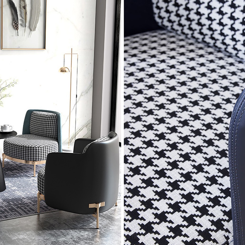 Кресло Pied de Poule Blue Armchair