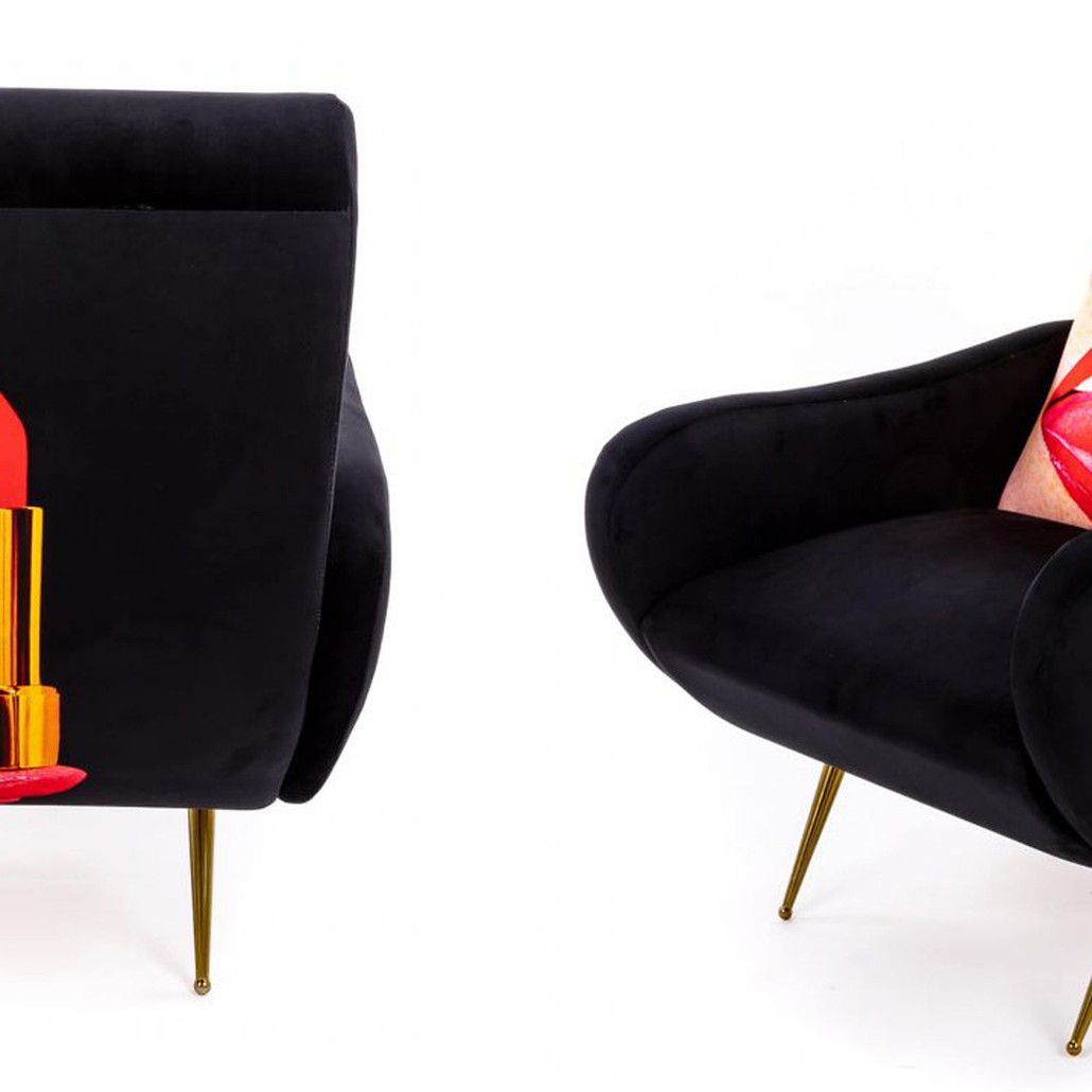 Кресло Seletti Armchair Tongue Black